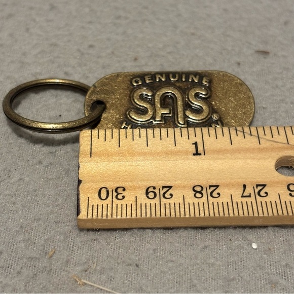 Vintage SAS Brass Keychain Genuine Handsewn Logo Advertisement Charm Lot of 5 - Picture 3 of 4